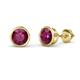 1 - Carys Rhodolite Garnet (6.5mm) Solitaire Stud Earrings 