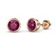 1 - Carys Rhodolite Garnet (6.5mm) Solitaire Stud Earrings 