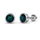 1 - Carys London Blue Topaz (6.5mm) Solitaire Stud Earrings 