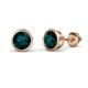 1 - Carys London Blue Topaz (6.5mm) Solitaire Stud Earrings 