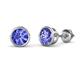1 - Carys Tanzanite (6.5mm) Solitaire Stud Earrings 