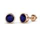 1 - Carys Blue Sapphire (5mm) Solitaire Stud Earrings 