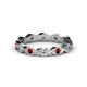 1 - Breanna 1.70 mm Red Garnet and Diamond Eternity Band 
