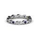 1 - Breanna 1.70 mm Blue Sapphire and Diamond Eternity Band 