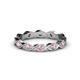 1 - Breanna 1.70 mm Pink Tourmaline Eternity Band 