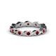 1 - Breanna 1.70 mm Red Garnet Eternity Band 
