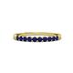 2 - Clara 2.40 mm Blue Sapphire 10 Stone Wedding Band 