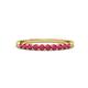 2 - Clara 2.40 mm Ruby 10 Stone Wedding Band 