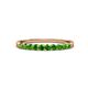 2 - Clara 2.40 mm Green Garnet 10 Stone Wedding Band 