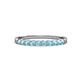 2 - Clara 2.40 mm Aquamarine 10 Stone Wedding Band 