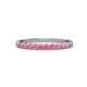 2 - Clara 2.40 mm Pink Tourmaline 10 Stone Wedding Band 