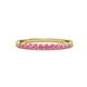 2 - Clara 2.40 mm Pink Tourmaline 10 Stone Wedding Band 