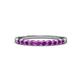 2 - Clara 2.40 mm Amethyst 10 Stone Wedding Band 