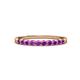 2 - Clara 2.40 mm Amethyst 10 Stone Wedding Band 