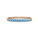 2 - Clara 2.40 mm Blue Topaz 10 Stone Wedding Band 