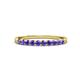 2 - Clara 2.40 mm Iolite 10 Stone Wedding Band 