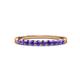2 - Clara 2.40 mm Iolite 10 Stone Wedding Band 