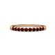 2 - Clara 2.40 mm Red Garnet 10 Stone Wedding Band 