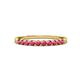2 - Clara 2.40 mm Rhodolite Garnet 10 Stone Wedding Band 