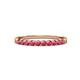 2 - Clara 2.40 mm Rhodolite Garnet 10 Stone Wedding Band 