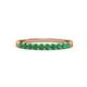 2 - Clara 2.40 mm Emerald 10 Stone Wedding Band 