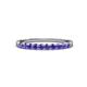 2 - Clara 2.40 mm Iolite 10 Stone Wedding Band 