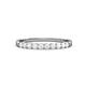 2 - Clara 2.40 mm White Sapphire 10 Stone Wedding Band 