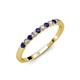 4 - Clara 2.40 mm Blue Sapphire and Diamond 10 Stone Wedding Band 