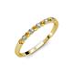 4 - Clara 2.40 mm Citrine and Diamond 10 Stone Wedding Band 
