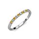 4 - Clara 2.40 mm Citrine and Diamond 10 Stone Wedding Band 