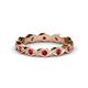 1 - Breanna 2.20 mm Ruby Eternity Band 