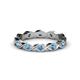 1 - Breanna 2.20 mm Blue Topaz Eternity Band 