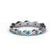 1 - Breanna 2.20 mm Blue Diamond Eternity Band 