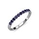 4 - Clara 2.70 mm Blue Sapphire 10 Stone Wedding Band 