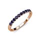 4 - Clara 2.70 mm Blue Sapphire 10 Stone Wedding Band 