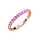4 - Clara 2.70 mm Pink Sapphire 10 Stone Wedding Band 