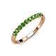 4 - Clara 2.70 mm Green Garnet 10 Stone Wedding Band 
