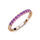 4 - Clara 2.70 mm Amethyst 10 Stone Wedding Band 