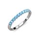 4 - Clara 2.70 mm Blue Topaz 10 Stone Wedding Band 