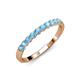 4 - Clara 2.70 mm Blue Topaz 10 Stone Wedding Band 