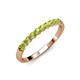 4 - Clara 2.70 mm Peridot 10 Stone Wedding Band 