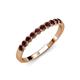 4 - Clara 2.70 mm Red Garnet 10 Stone Wedding Band 