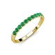 4 - Clara 2.70 mm Emerald 10 Stone Wedding Band 