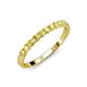 4 - Clara 2.70 mm Yellow Sapphire 10 Stone Wedding Band 