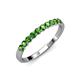 4 - Clara 2.70 mm Green Garnet 10 Stone Wedding Band 