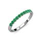 4 - Clara 2.70 mm Emerald 10 Stone Wedding Band 