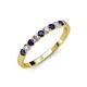 3 - Clara 2.70 mm Blue Sapphire and Diamond 10 Stone Wedding Band 