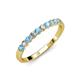 3 - Clara 2.70 mm Blue Topaz and Diamond 10 Stone Wedding Band 