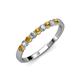 3 - Clara 2.70 mm Citrine and Diamond 10 Stone Wedding Band 
