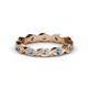 1 - Breanna 2.20 mm Blue Topaz and Diamond Eternity Band 